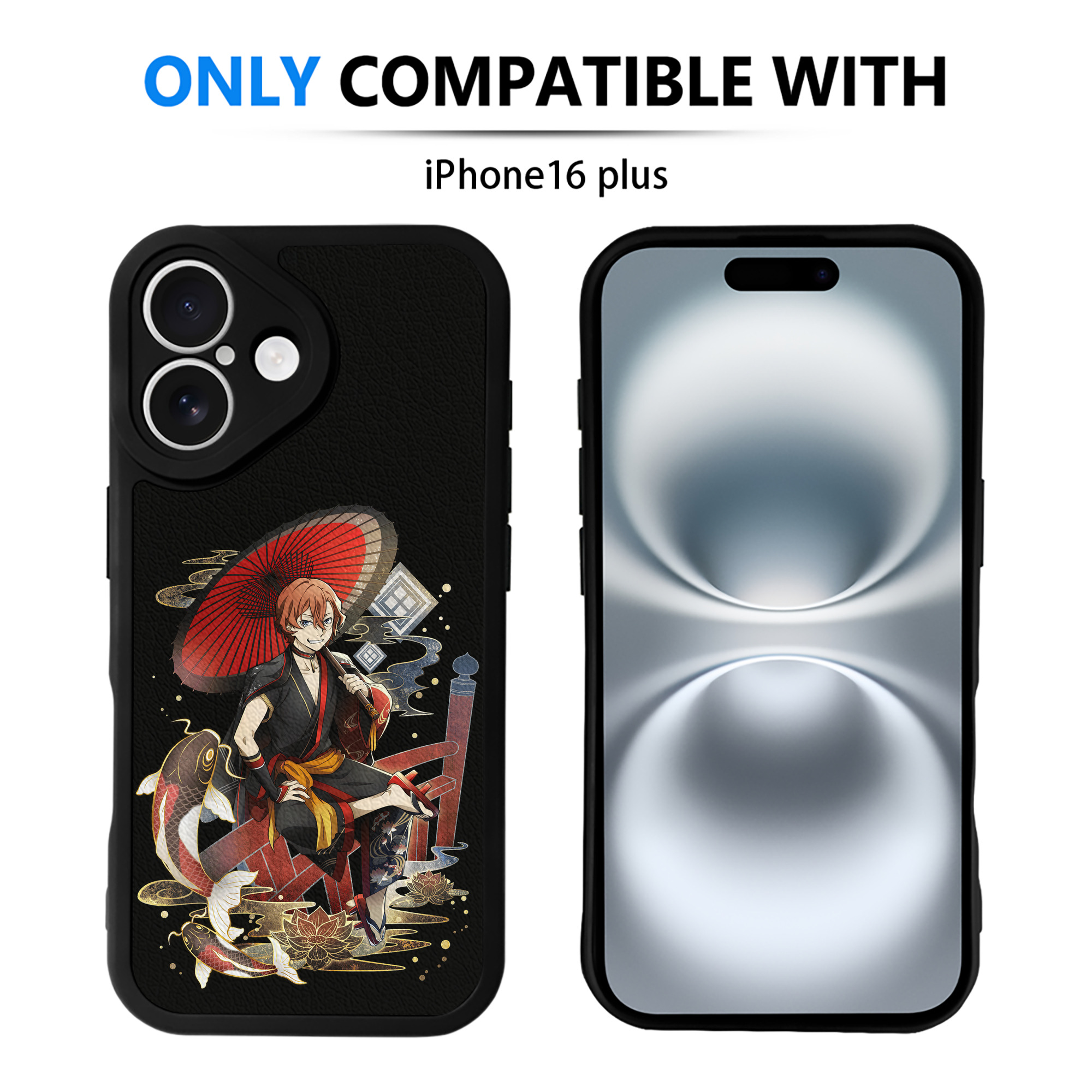 （画像用） 文豪ストレイドッグス Bungo Stray Dogs 【iPhone 16シリーズ対応】シリコンスマホケース（レザー調） 材質：シリコン
